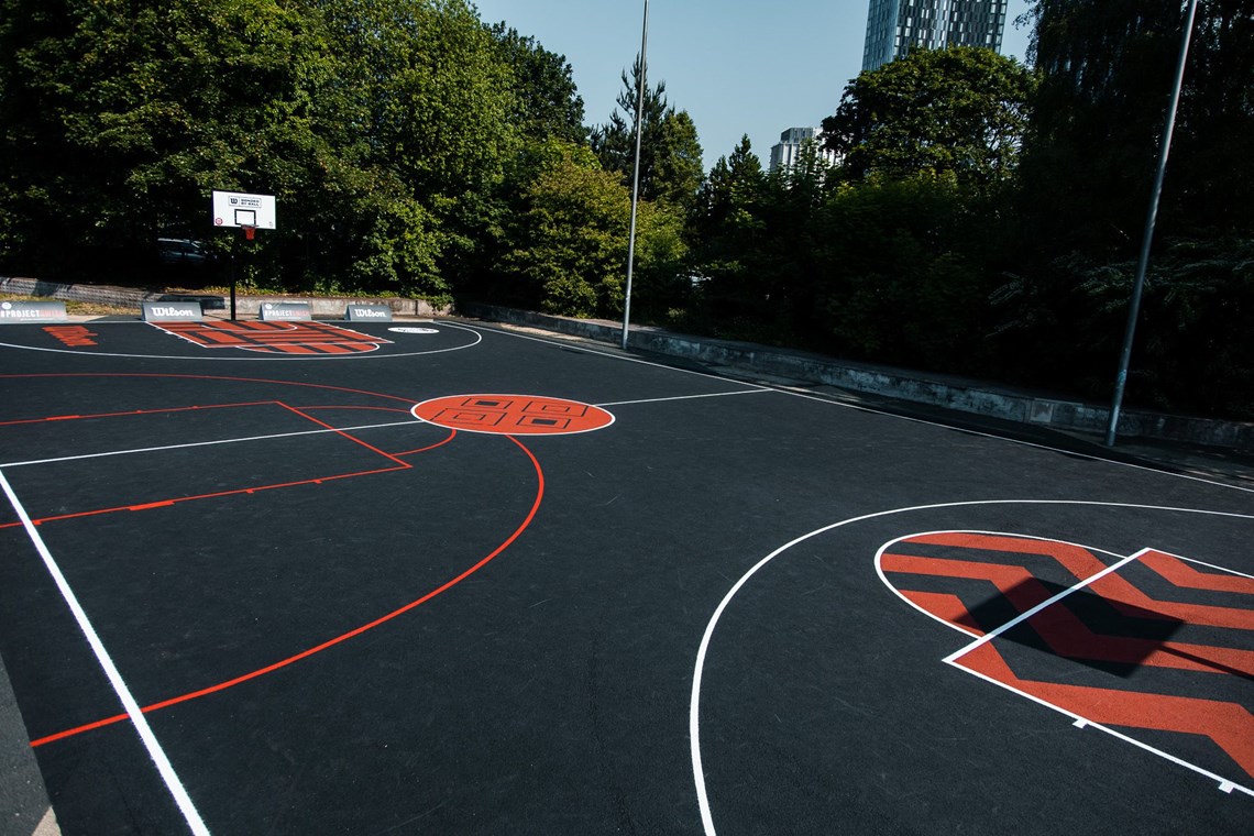 Basketball Hoop Makeover - DIY Indoor Basketball Hoop Makeover