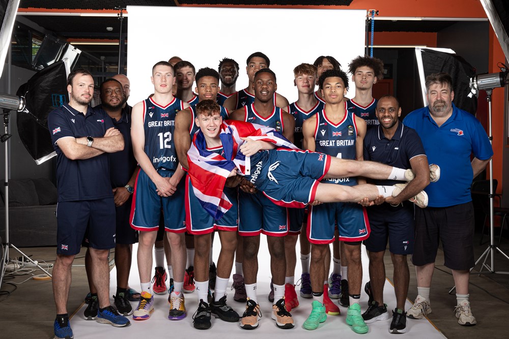 Dan Gayle (second from left) with the 2022 GB U18 Men